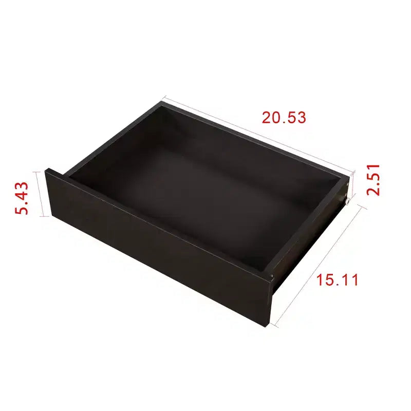 GDFStudio Fairmont Modern Office Desk with 3 Drawers