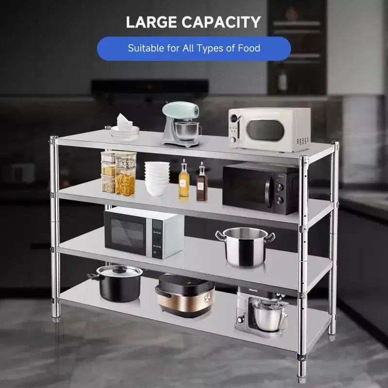 Storage Shelves, 330lb Per Shelf Metal Shelving Unit - Adjustable Organizer for Kitchen, Garage, Office, Warehouse