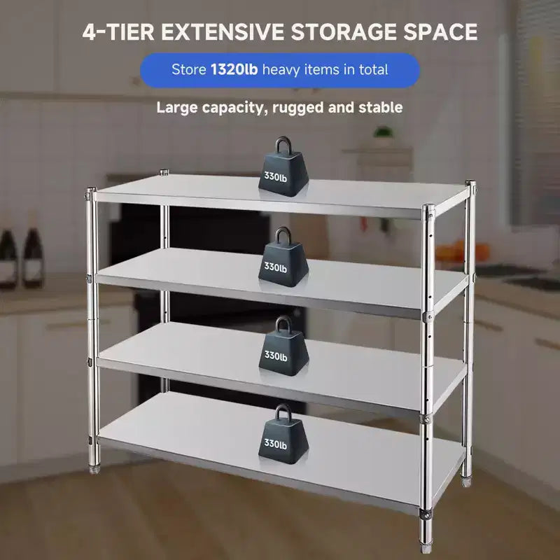 Storage Shelves, 330lb Per Shelf Metal Shelving Unit - Adjustable Organizer for Kitchen, Garage, Office, Warehouse