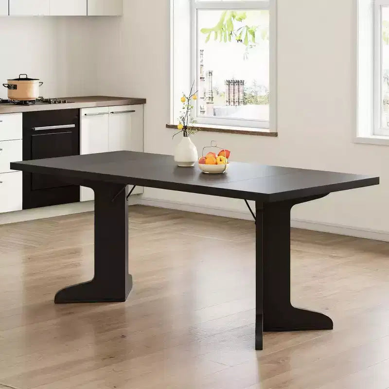 GustoWave 71.1 Farmhouse Rectangle Kitchen Table, with Thicken Tabletop