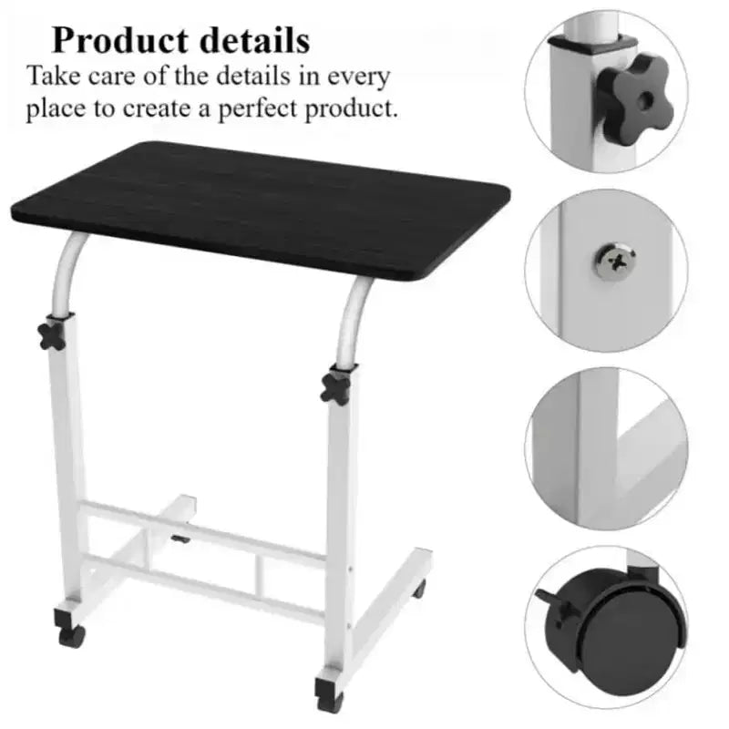 Standing Desk Adjustable Height, Mobile Stand Up Desk with Wheels, Small Computer Desk Rolling Desks, Portable Laptop Desk Home Office Desks