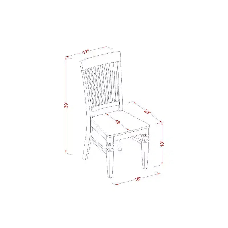HomeStock Belmont Dinette Table Set - Kitchen Table And Dining Chairs, Black
