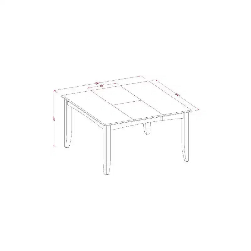 HomeStock Belmont Dining Table Set with Self - Storing Leaf and 8 Parson Chairs