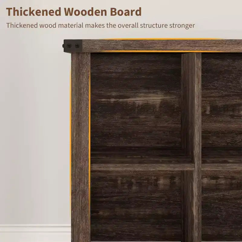 9 Cube Storage Organizer Bookshelf, 4 Tier Farmhouse Horizontal Bookcase, 37.4 Inch Wood Storage Bookcas