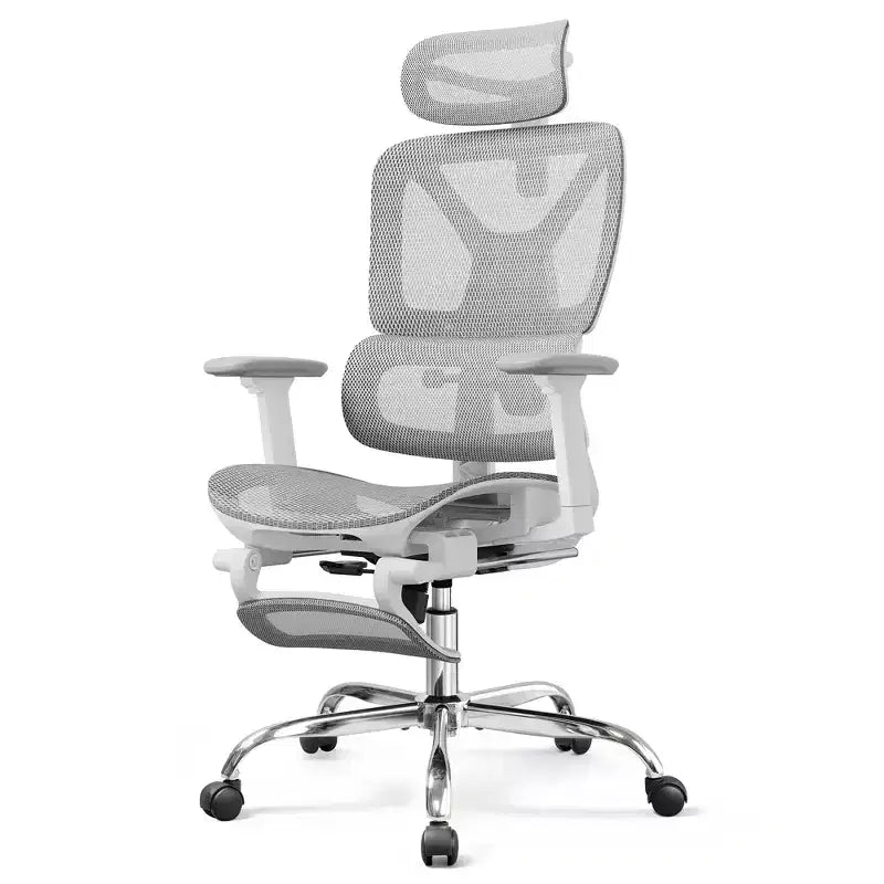 GALAXHERO Ergonomic Mesh Office Chair, Heavy Duty High Back Reclining Swivel Chair, Home Chair with Lumbar Support, SGS Class 4 Gas Lift,White