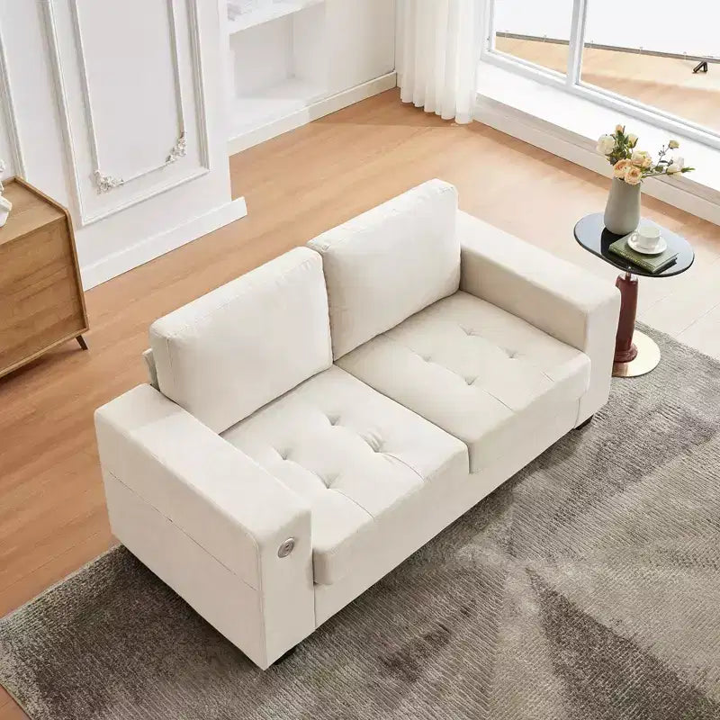 Cloud Couch, 70'' Oversized Mid Century Chenille Sofa with USB Ports - No Assembly, Deep Seat for Living Room Office