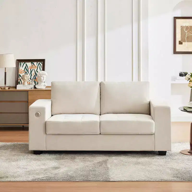 Cloud Couch, 70'' Oversized Mid Century Chenille Sofa with USB Ports - No Assembly, Deep Seat for Living Room Office