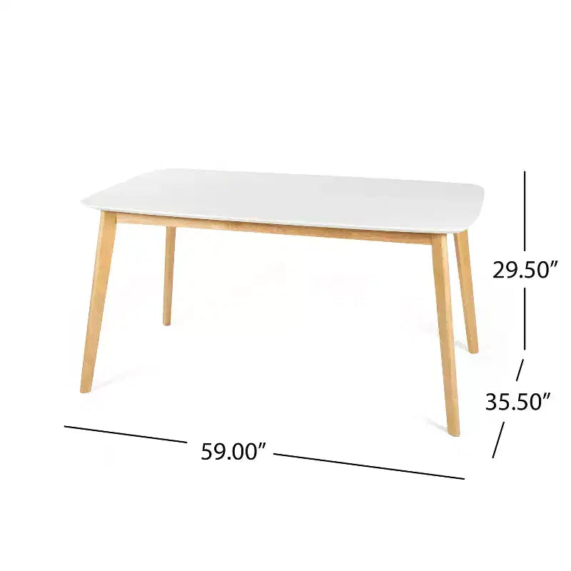 Christopher Knight Home Sabrina Mid-Century Modern 5 Piece Rubberwood Upholstered Dining Set