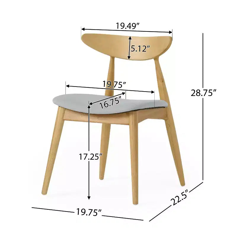 Christopher Knight Home Sabrina Mid-Century Modern 5 Piece Rubberwood Upholstered Dining Set