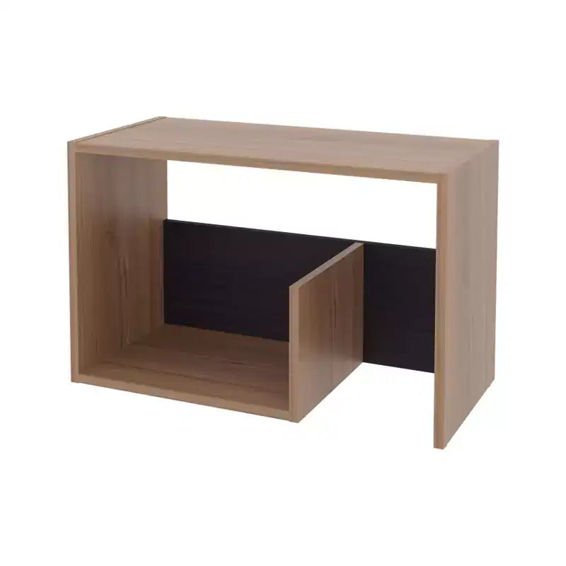 MAYEERTY Console Table in Melamine with Open Storage Wengue 1pcs