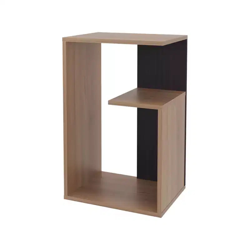 MAYEERTY Console Table in Melamine with Open Storage Wengue 1pcs