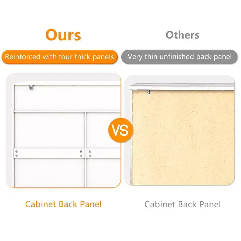 Karl Home 9-Drawer White Particle Board 47.24in. W Chest of Drawer
