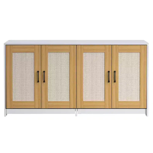 47.2 Large Hidden Cabinet with Sisal Doors, Multi-Functional Cat TV Stand/Side Table