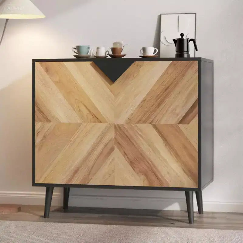 Modern Storage Free Standing Accent Cabinet, Buffet Cabinet with Doors, Wood Finish Sideboard Buffet with Storage for Dining Room