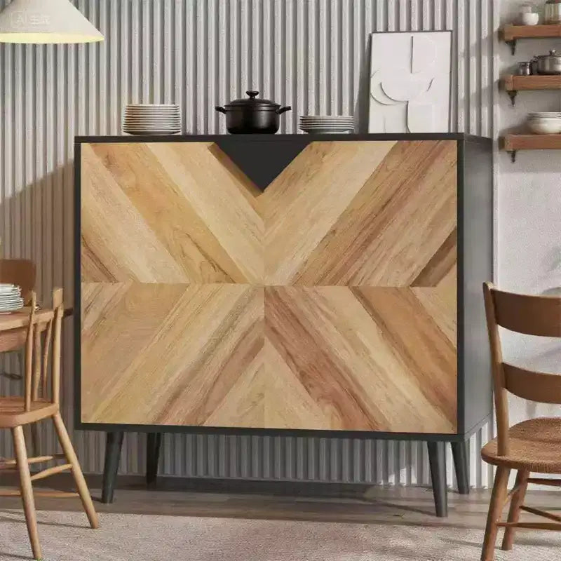 Modern Storage Free Standing Accent Cabinet, Buffet Cabinet with Doors, Wood Finish Sideboard Buffet with Storage for Dining Room