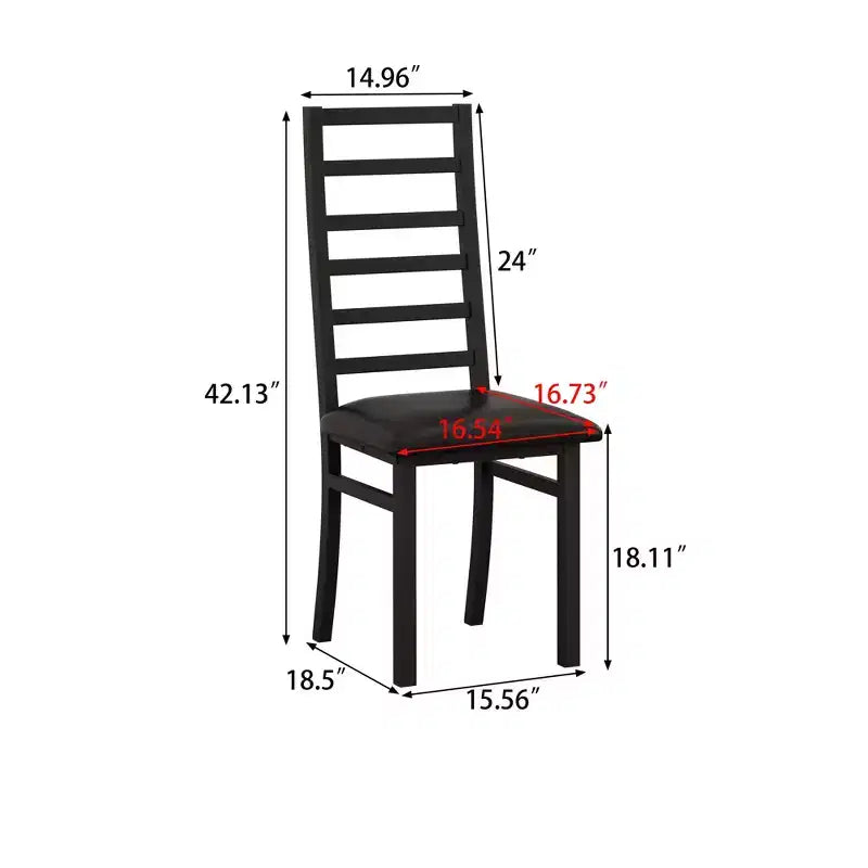 MAYEERTY Metal Dining Chairs Set of 4 Steel Legs and PU Leather Seats High Back Armless for Living Room Kitchen Black