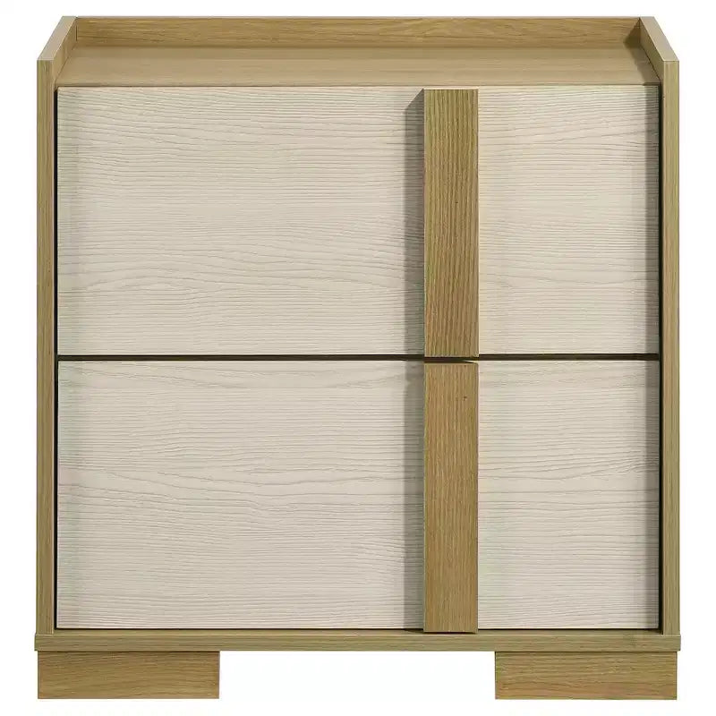 Coaster,Hyland 2-drawer Nightstand Bedside Table Natural