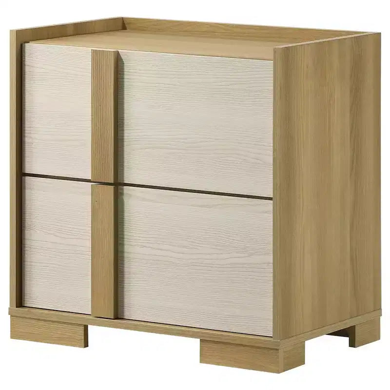 Coaster,Hyland 2-drawer Nightstand Bedside Table Natural