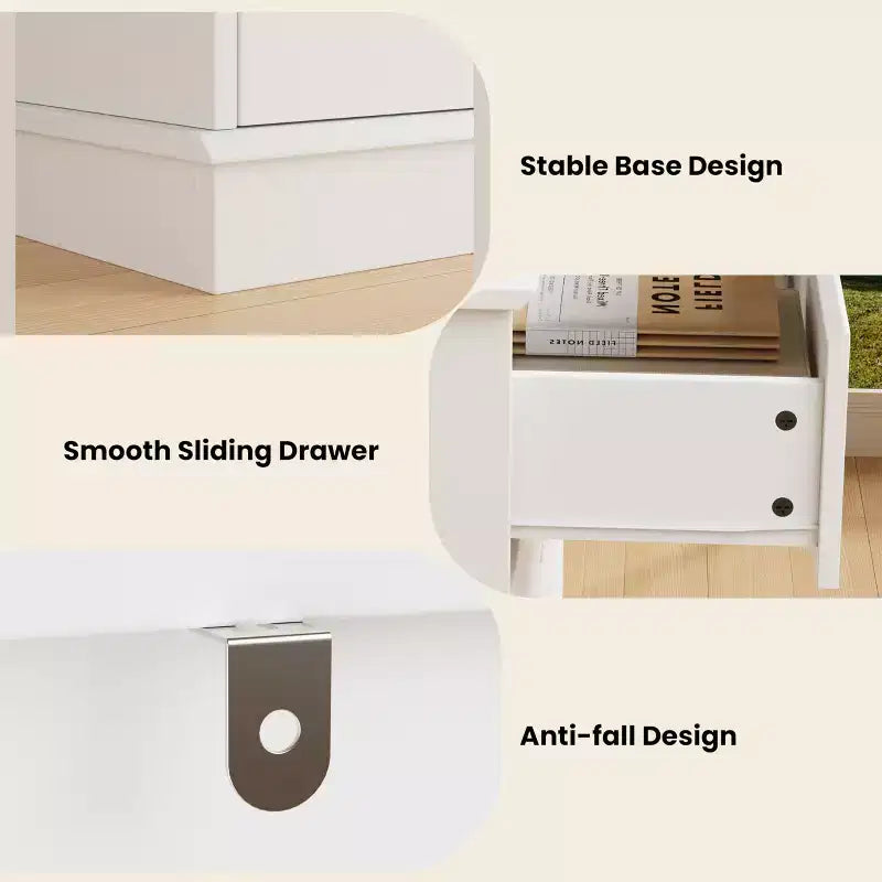 COZONY 51 Wide 8-Drawer Double Dresser  Large Horizontal Chest with Deep Drawers & Wide Top for Bedroom, Closet, Living Room & Hallway