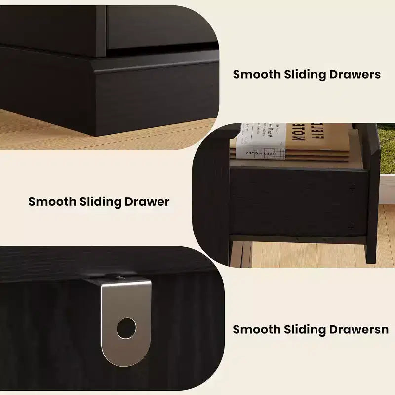 COZONY 51 Wide 8-Drawer Double Dresser  Large Horizontal Chest with Deep Drawers & Wide Top for Bedroom, Closet, Living Room & Hallway