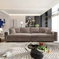 MAYEERTY Modern Comfy Upholstered Sofa Cloud Deep Seat Couches with Soft Pillows for Living Room Bedroom Office Brown