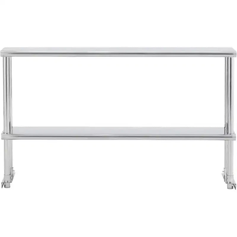 Acekool 60 NSF Stainless Steel Worktable - Commercial Prep Table with Casters & Backsplash for Kitchens