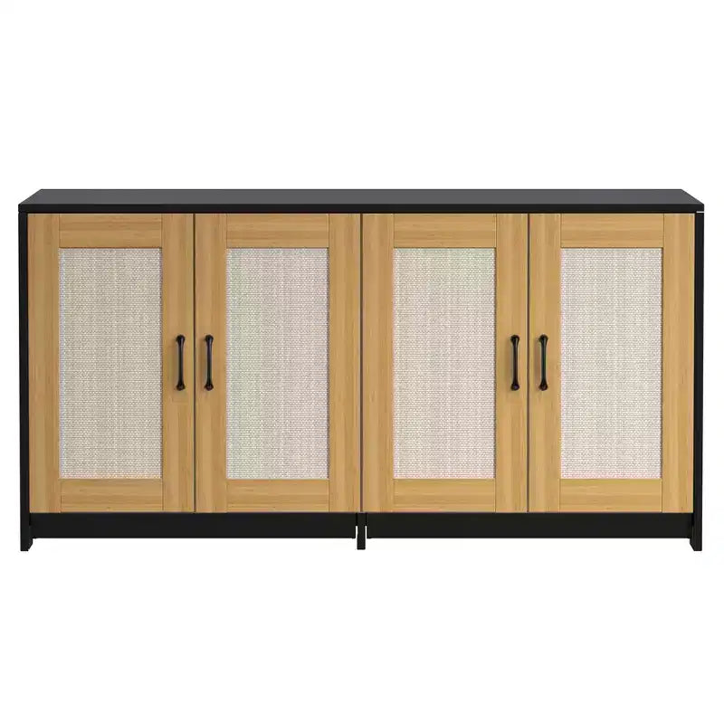 Double Litter Box Enclosure Furniture for 2 Cats | 47.2 Large Hidden Cabinet with Sisal Doors, Multi-Functional Cat TV Stand/Side Table