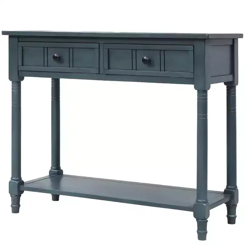 Farmhouse Console Table Sideboard Wooden Sofa Table with 2 Drawers and Bottom Shelf for Living Room