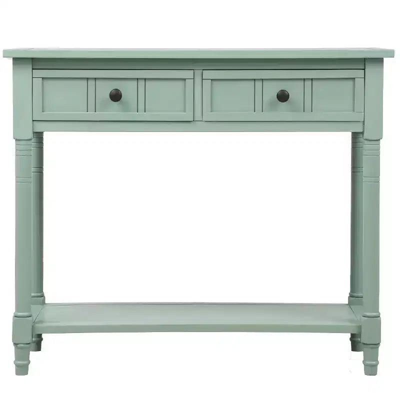 Farmhouse Console Table Sideboard Wooden Sofa Table with 2 Drawers and Bottom Shelf for Living Room