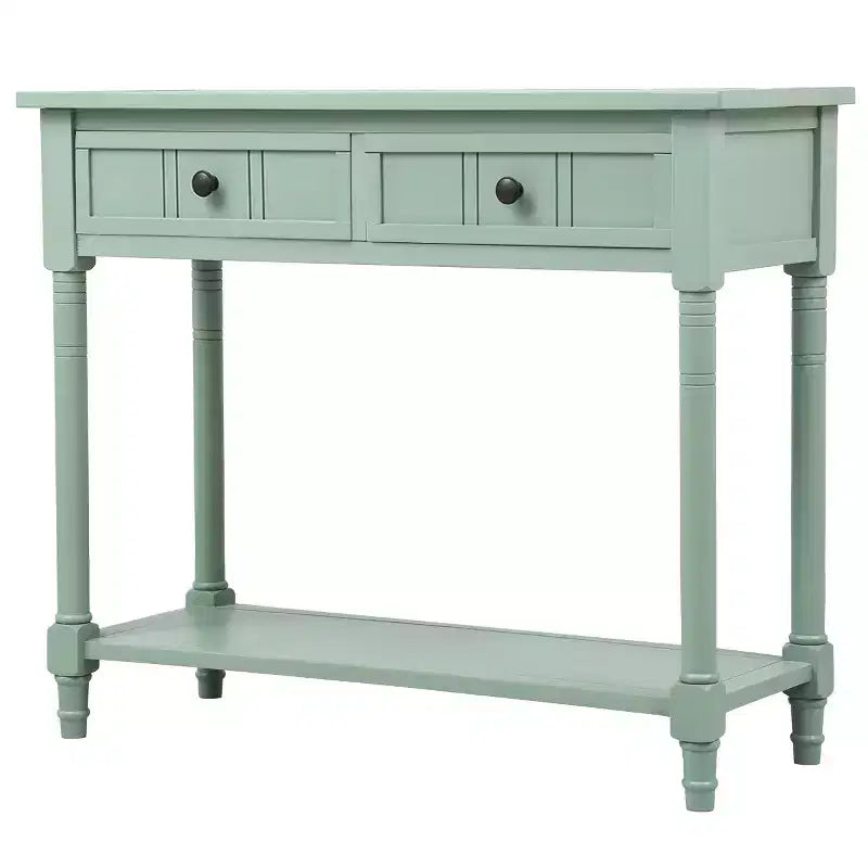 Farmhouse Console Table Sideboard Wooden Sofa Table with 2 Drawers and Bottom Shelf for Living Room