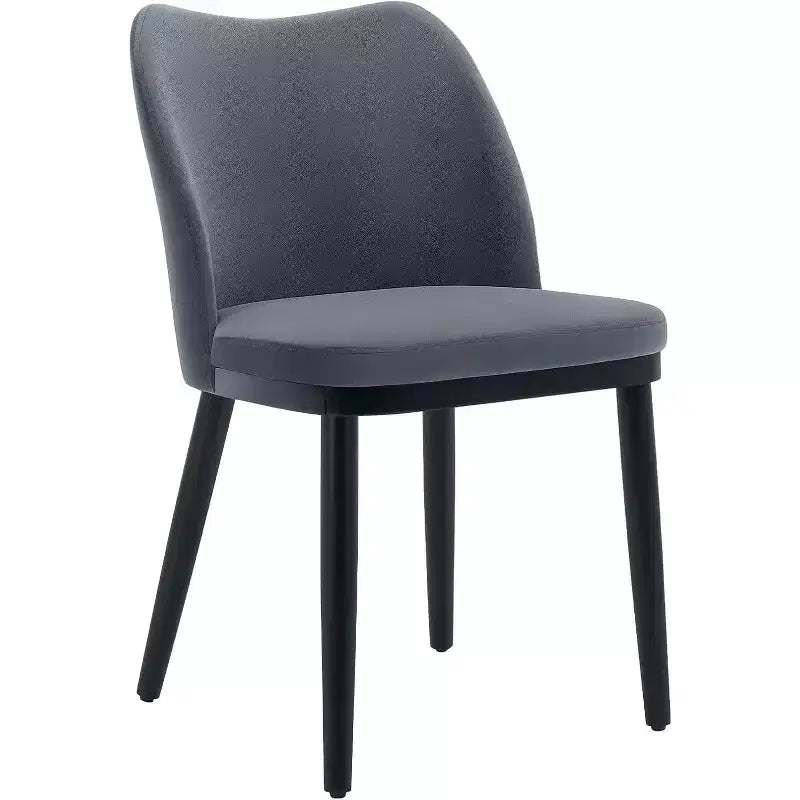Acekool Modern Dining Chairs Set: Neutral Upholstered Seats, Wood Legs, Easy Assembly