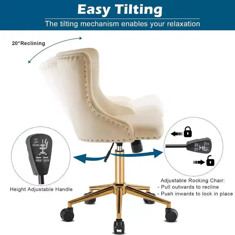 Karl Home | Task Chair Office Desk Chair Make Up Chair With Wheels
