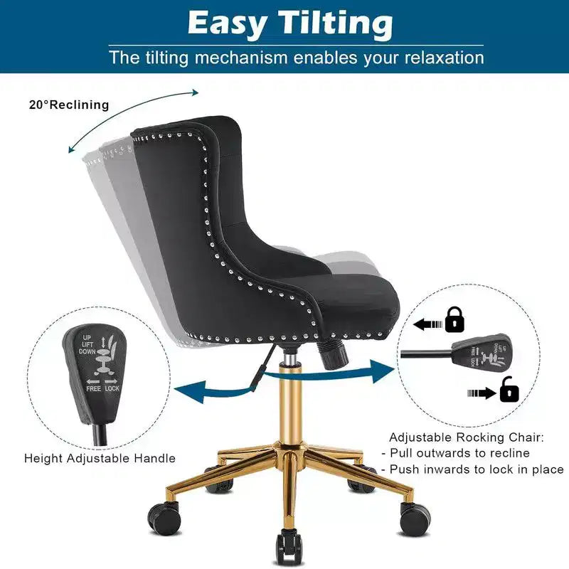 Karl Home | Task Chair Office Desk Chair Make Up Chair With Wheels