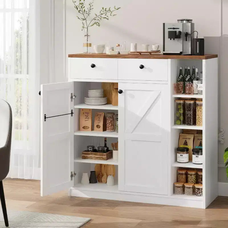 Acekool Shoe Storage Cabinet - Modern Organizer with Doors, Adjustable Shelves for Entryway, Holds 18-24 Pairs, Natural