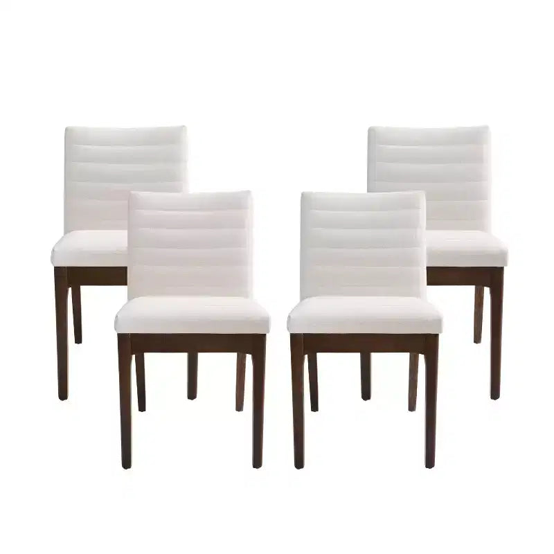 Christopher Knight Home Lancer Mid-Century Modern Channel Stitch Dining Chairs (Set of 4)