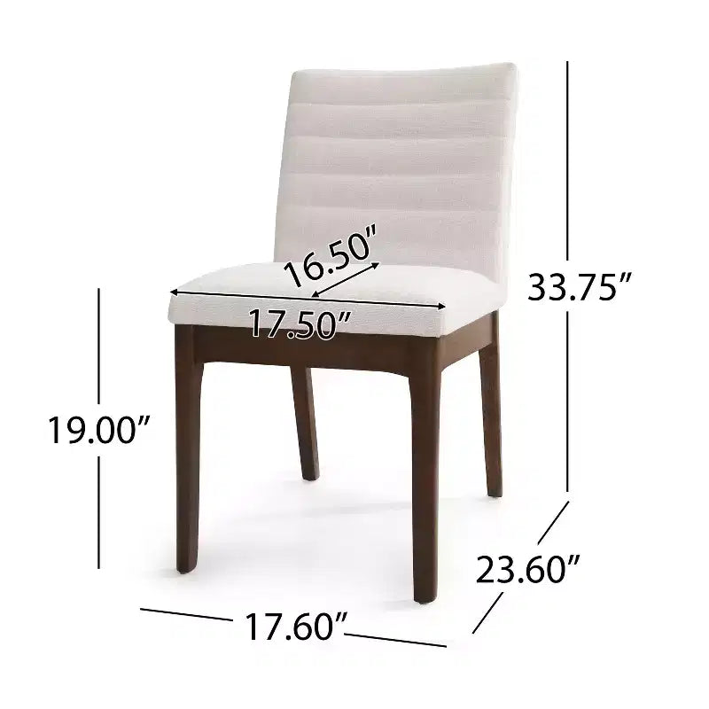 Christopher Knight Home Lancer Mid-Century Modern Channel Stitch Dining Chairs (Set of 4)