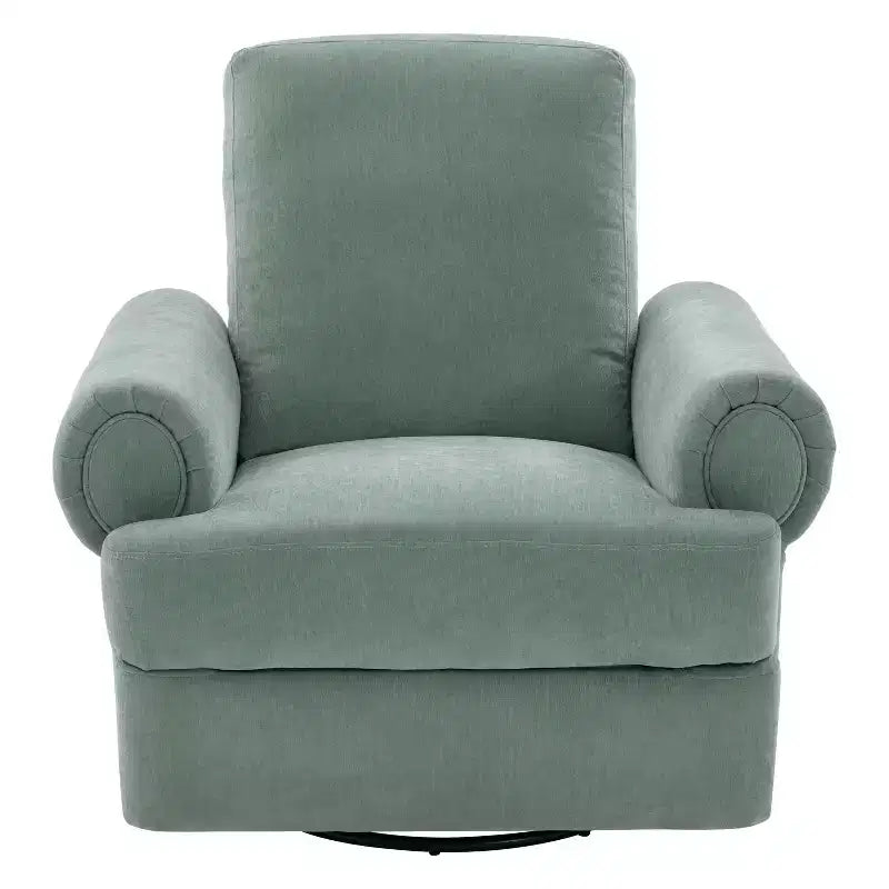 Christopher Knight Home Dravok Modern Chenille Upholstered Swivel Manual Recliner Chair with Adjustable Backrest