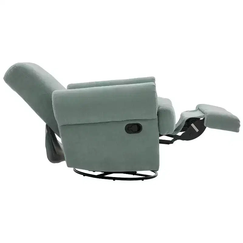 Christopher Knight Home Dravok Modern Chenille Upholstered Swivel Manual Recliner Chair with Adjustable Backrest