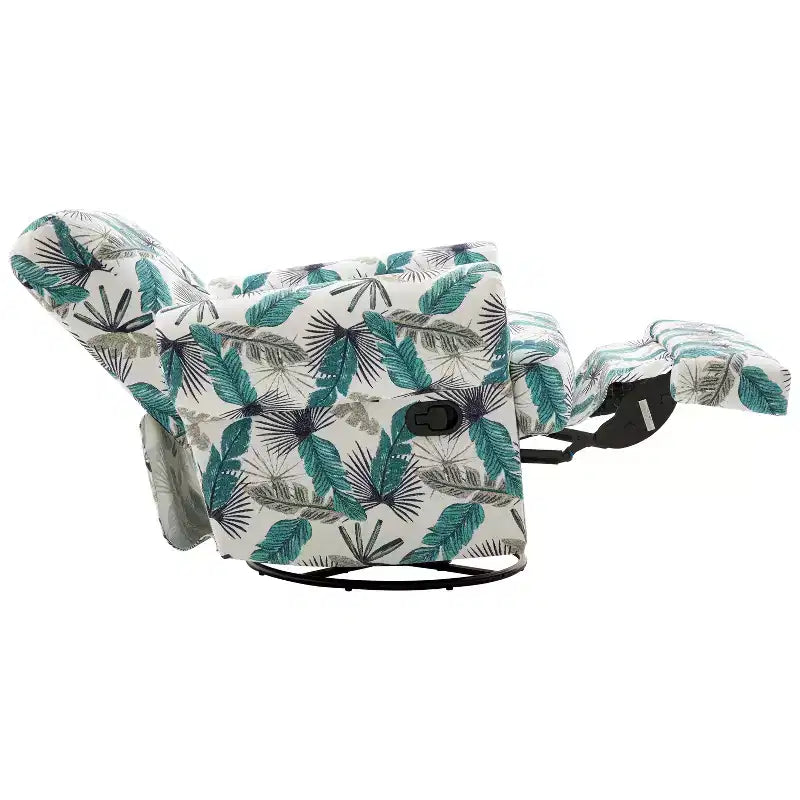 Christopher Knight Home Dravok Modern Chenille Upholstered Swivel Manual Recliner Chair with Adjustable Backrest