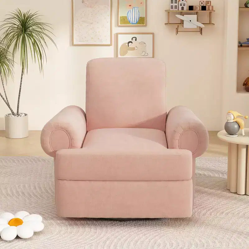 Christopher Knight Home Dravok Modern Chenille Upholstered Swivel Manual Recliner Chair with Adjustable Backrest