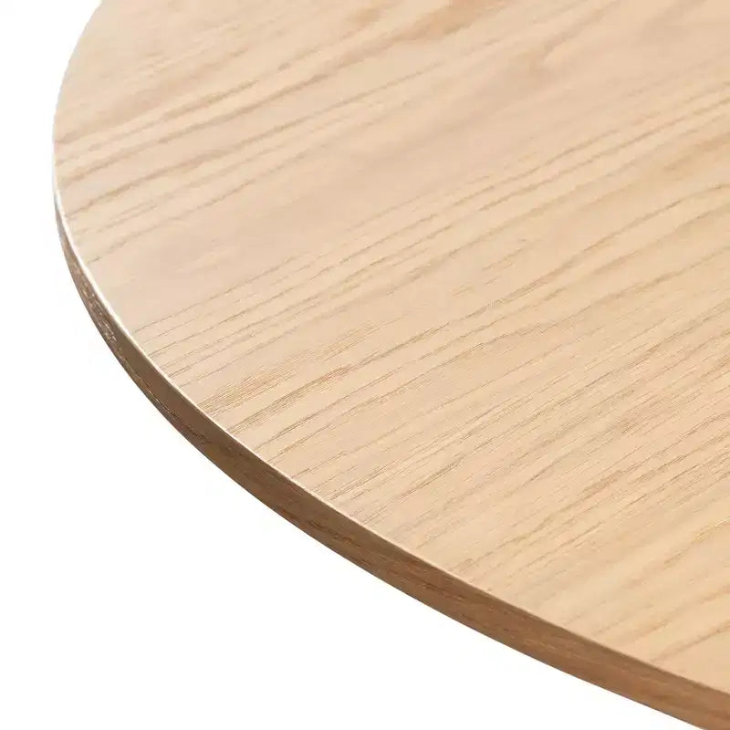 PexFix 52 x 52 Farmhouse Kitchen Dining Room Table Furniture Round Natural Kitchen Table with Rattan Woven Legs for Kitchen Bar Living Room