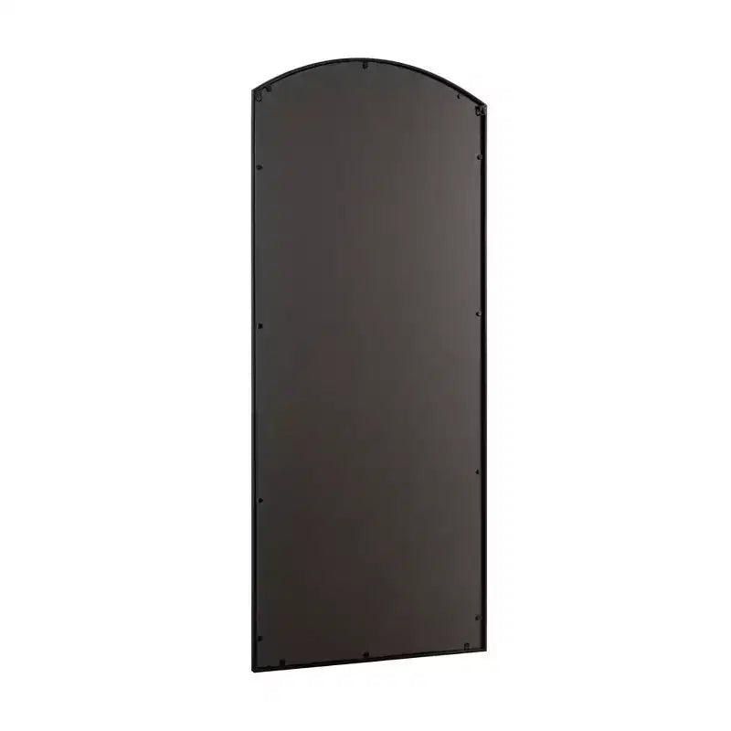 67x28 inch Iron Grid Right Angle Micro Arch Black Full-length Mirror (without Bracket)