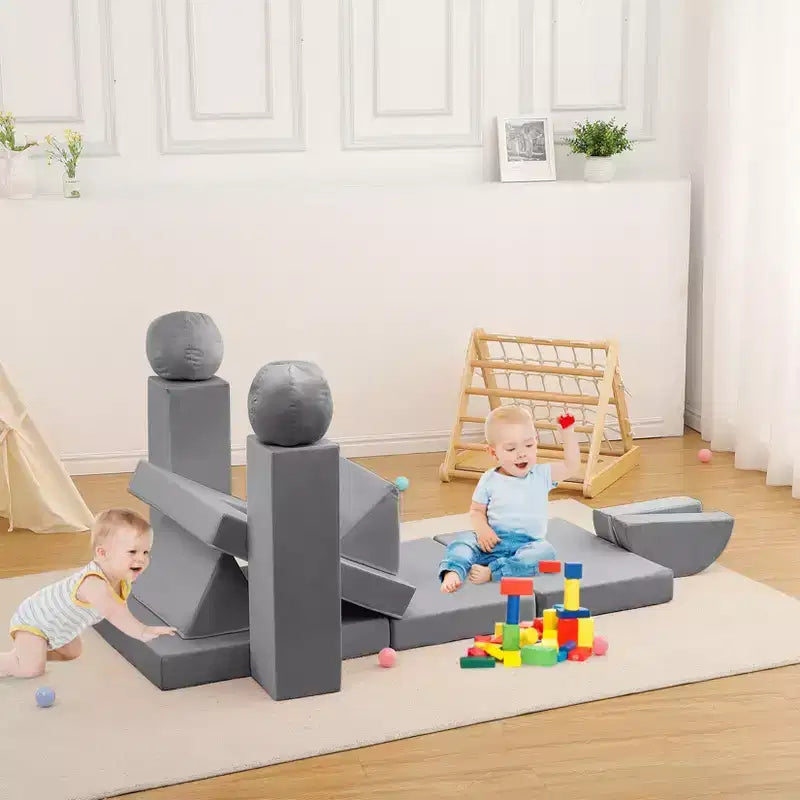 Kids Couch 12PCS,Modular Kids Play Couch for Inspiring Child Creativity,Sectional Sofa,Bedroom and Playroom Furniture for Toddlers Sleeping Reading