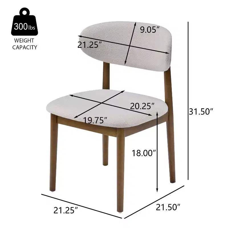Christopher Knight Home Volgrun 5 Piece Mid-Century Modern Rubberwood Upholstered Dining Set