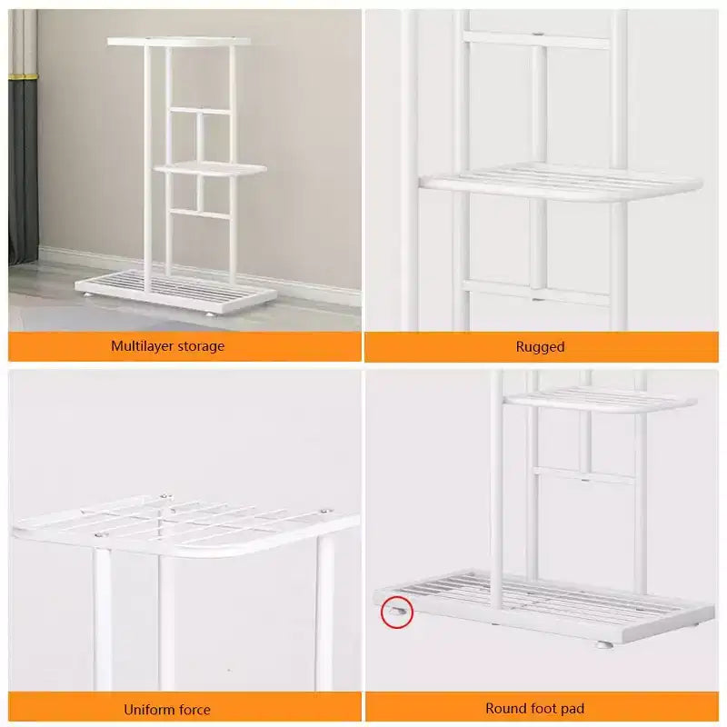 8 Tier Plant Stand Indoor, Tiered Plant Stand, Metal Plant Shelf for Patio Gardens Bedroom Corner Iiving Room Balcony