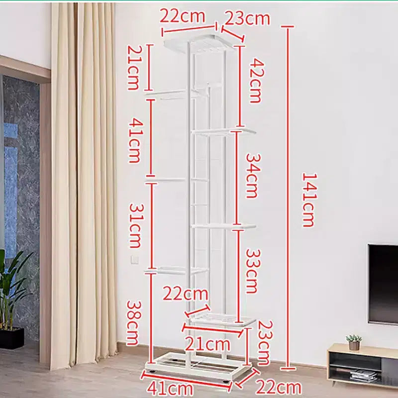 8 Tier Plant Stand Indoor, Tiered Plant Stand, Metal Plant Shelf for Patio Gardens Bedroom Corner Iiving Room Balcony