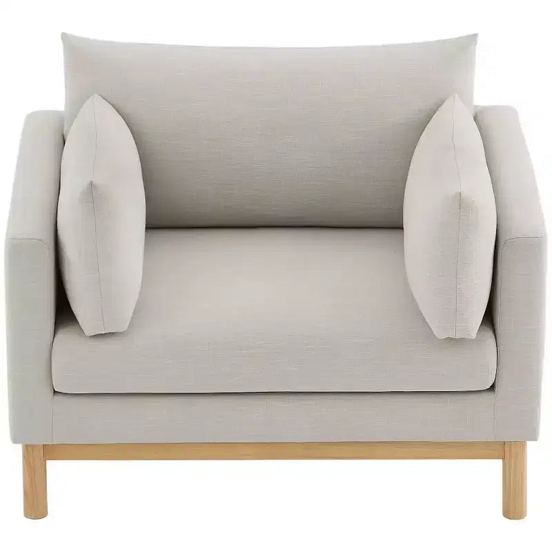 Meridian Furniture,Langham Linen Textured Fabric Chair