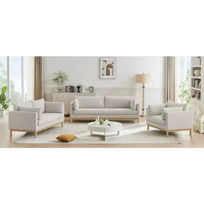 Meridian Furniture,Langham Linen Textured Fabric Chair