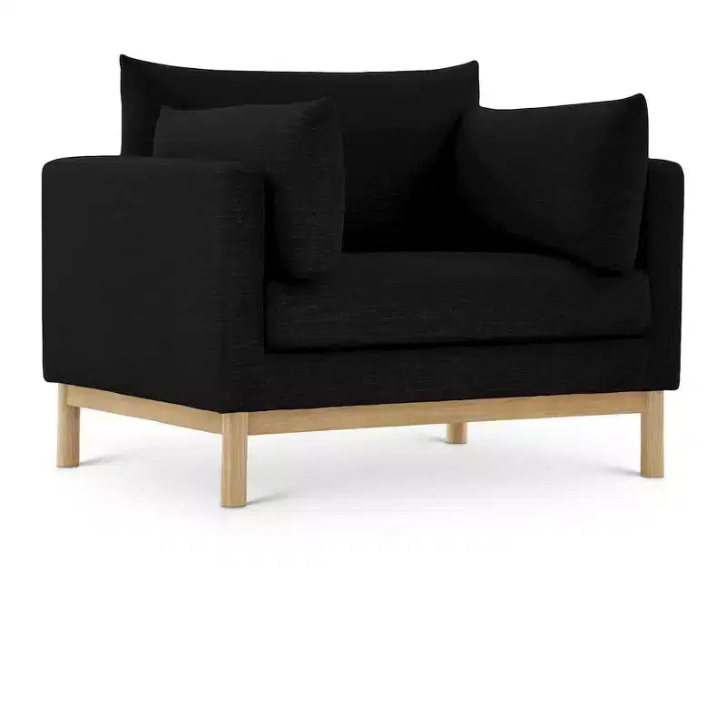 Meridian Furniture,Langham Linen Textured Fabric Chair