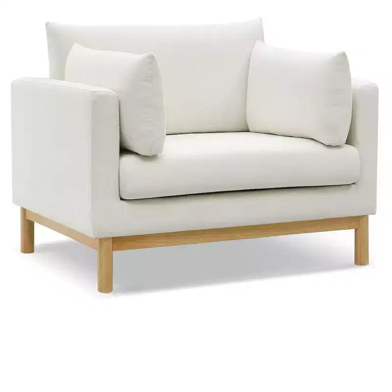 Meridian Furniture,Langham Linen Textured Fabric Chair
